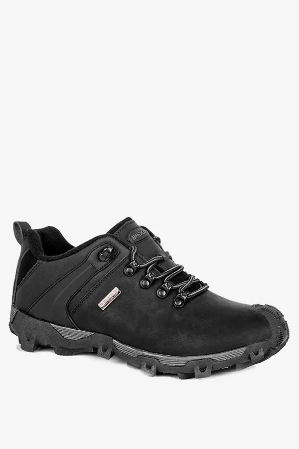 Czarne buty trekkingowe sznurowane badoxx mxc8845/g