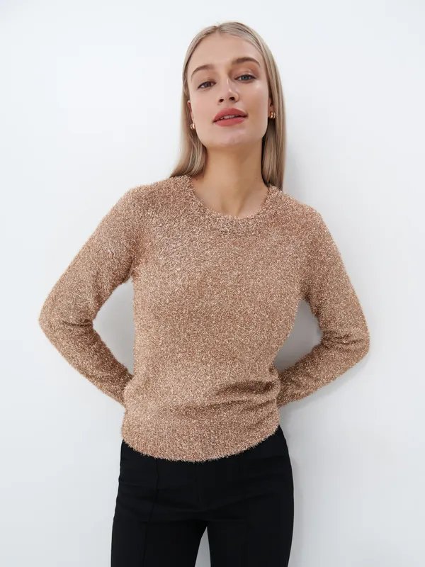 Miękki sweter - Beżowy
