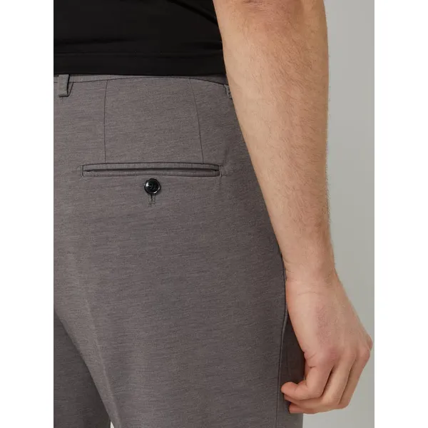 Selected Homme Spodnie z zakładkami w pasie o kroju slim tapered fit z dżerseju model ‘Jim’