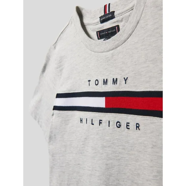 Tommy Hilfiger Teens T-shirt z obszyciem z logo