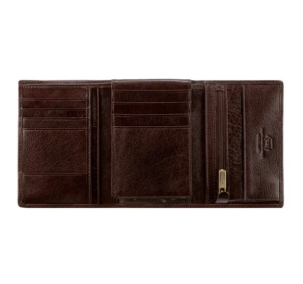 Męski portfel skórzany z wysuwanym panelem
