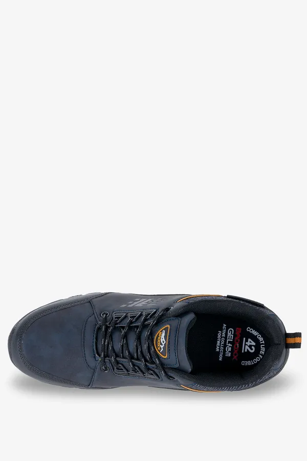 Granatowe buty trekkingowe sznurowane badoxx mxc8079