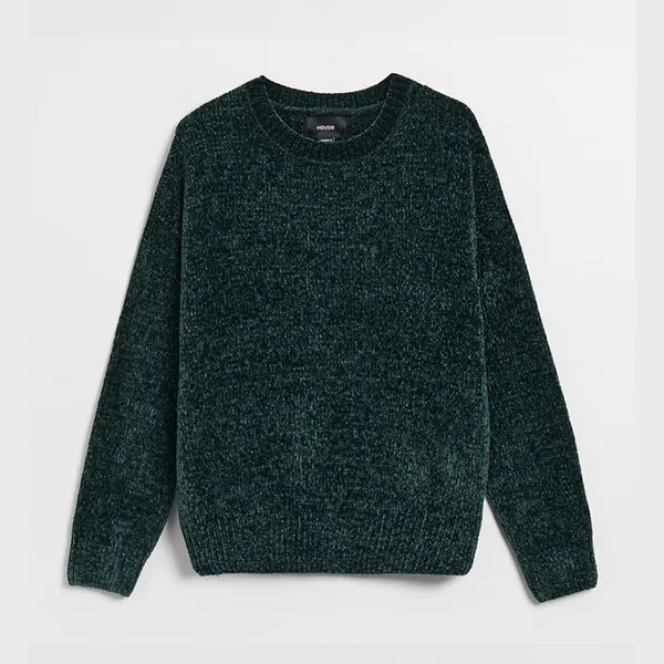 Ciemnozielony sweter regular fit - Khaki