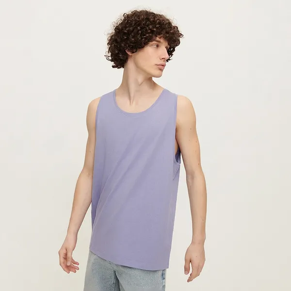 Koszulka bez rękawów Basic fioletowa - Fioletowy