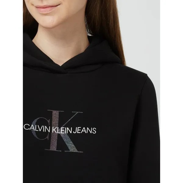 Calvin Klein Jeans Bluza z kapturem z nadrukiem z logo