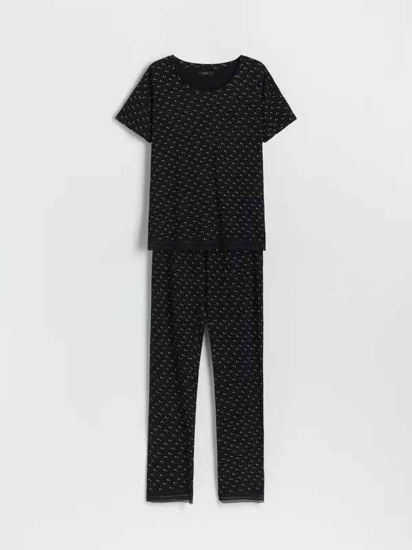 Dwuczęściowa piżama - Czarny