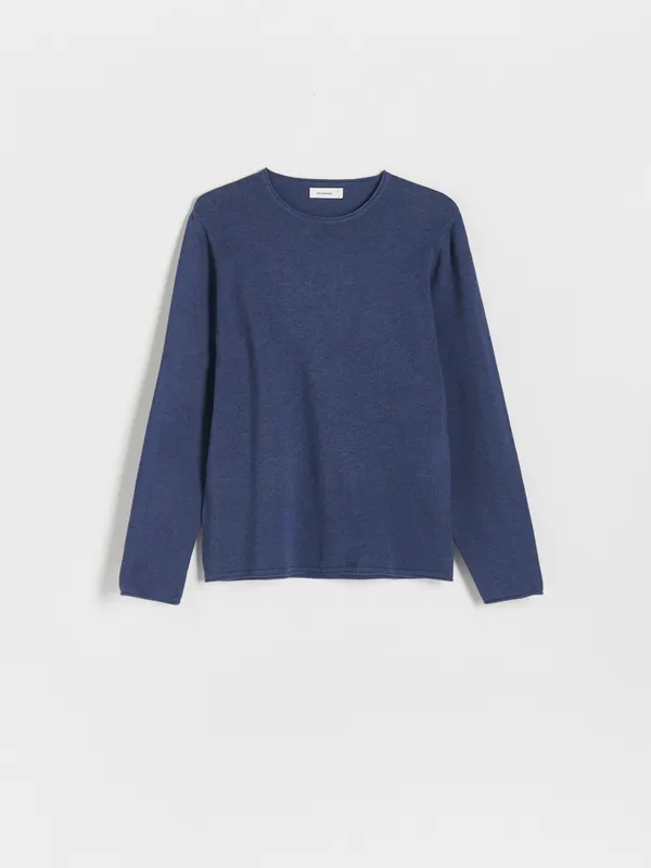 Bawełniany sweter - Niebieski