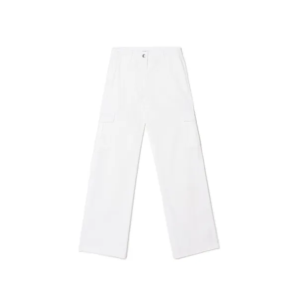 Białe spodnie cargo