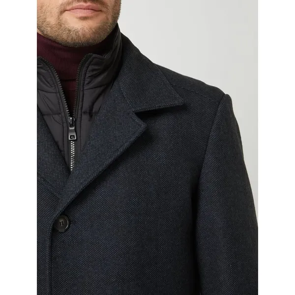 Christian Berg Men Krótki płaszcz z dodatkiem wełny model ‘Sloan’