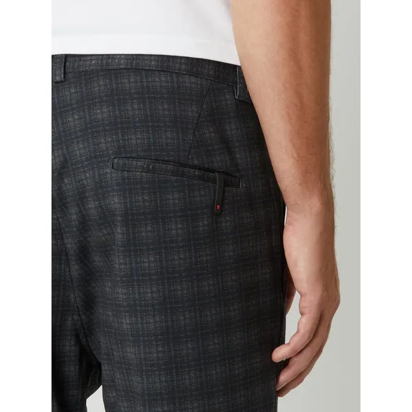 Cinque Spodnie materiałowe o kroju slim fit z wzorem w kratę glencheck model ‘Cijuno’