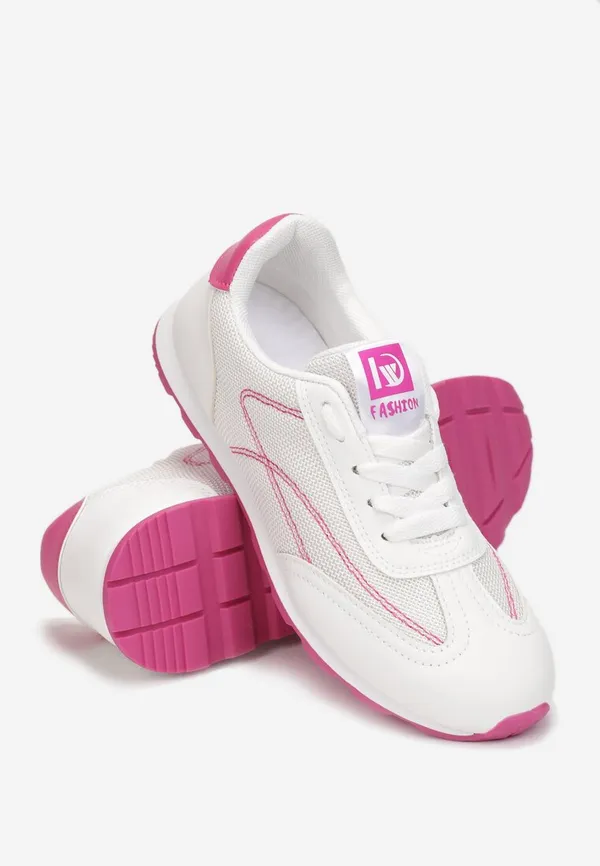 Biało-Różowe Buty Sportowe Reginne
