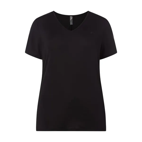 Only Play Curve T-shirt PLUS SIZE z paskami w kontrastowym kolorze model ‘Bako’