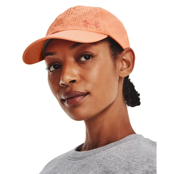 Damska czapka z daszkiem UNDER ARMOUR Iso-chill Breathe Adj - pomarańczowa