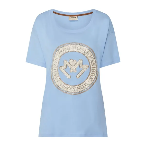 MOS MOSH T-shirt z ozdobnymi kamieniami model ‘Leah’