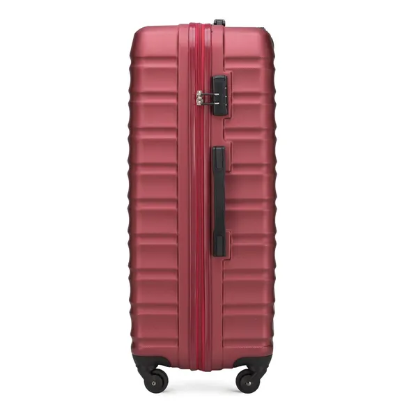 Duża walizka z ABS-u z żebrowaniem