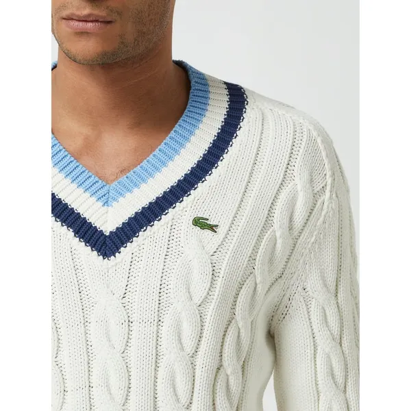 Lacoste Sweter z mieszanki bawełny