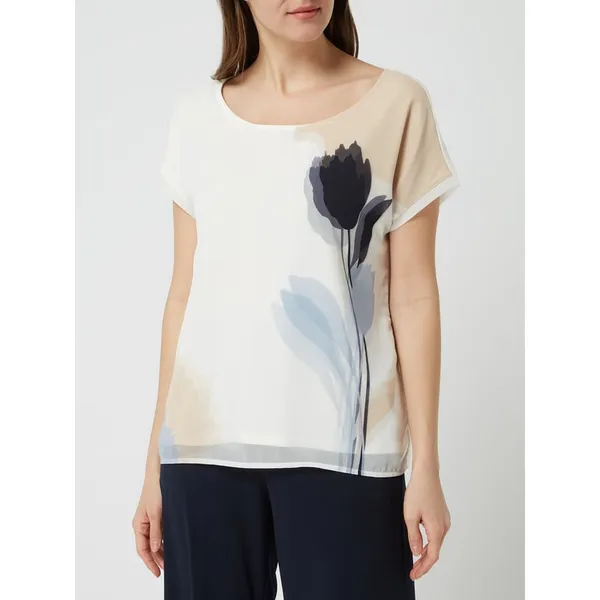 BETTY & CO WHITE T-shirt z kwiatowym wzorem