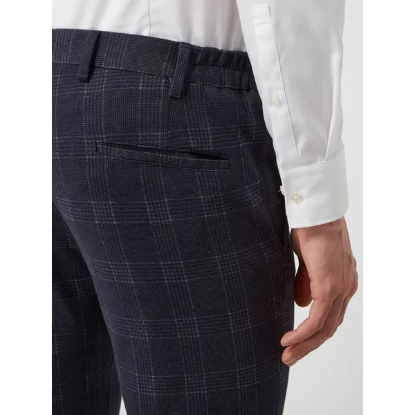 Pierre Cardin Spodnie do garnituru o kroju modern fit ze wzorem w kratę glencheck model ‘Rick’ — ‘Futureflex’