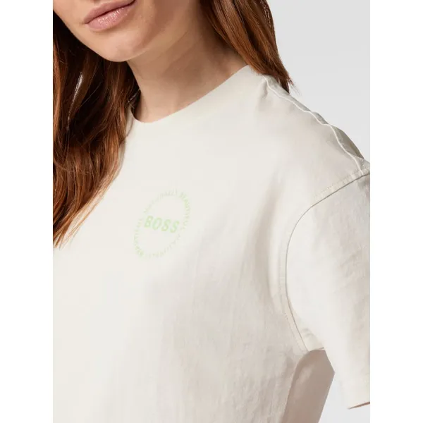 BOSS Casualwear T-shirt z bawełny z nadrukiem z logo