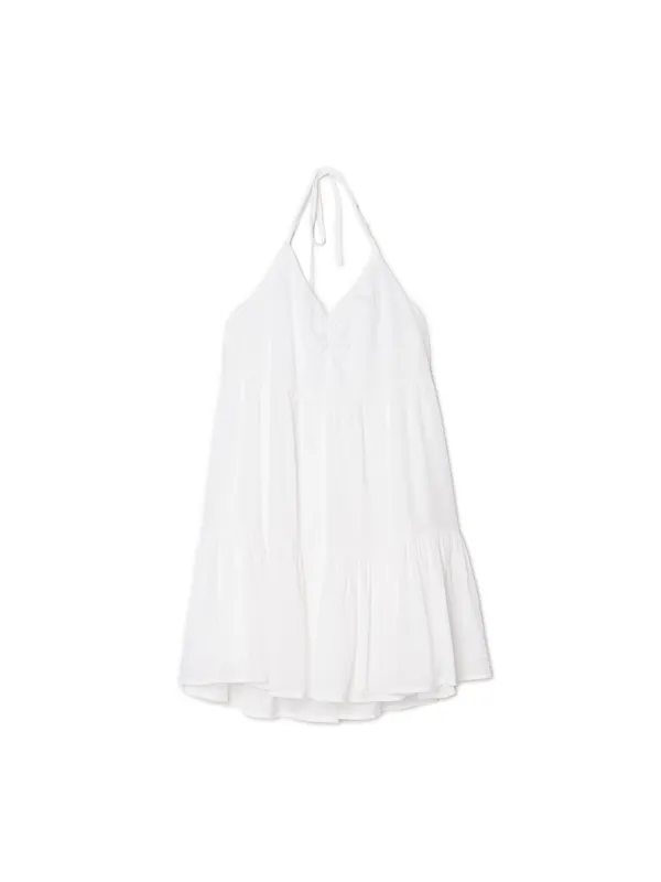 Luźna biała sukienka