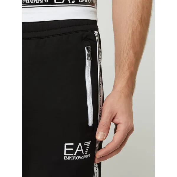 EA7 Emporio Armani Spodnie dresowe z detalami z logo