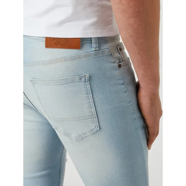 SIK SILK Szorty jeansowe z dodatkiem streczu