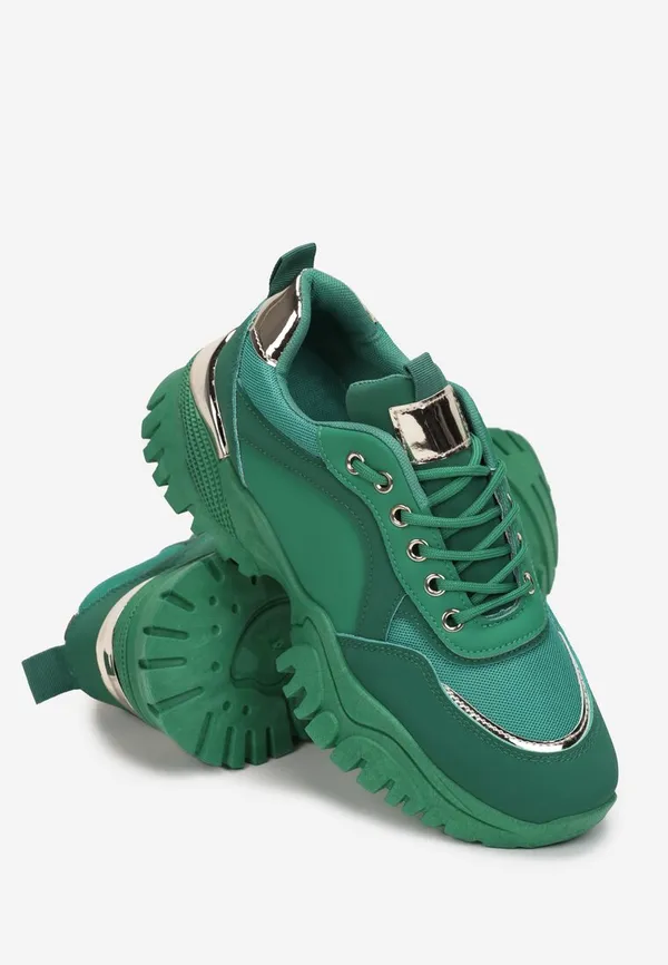 Zielone Sneakersy Piremisa