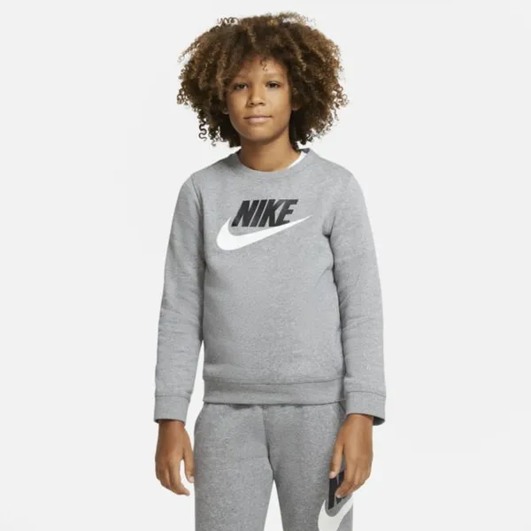 Bluza dla dużych dzieci (chłopców) Nike Sportswear Club Fleece - Szary