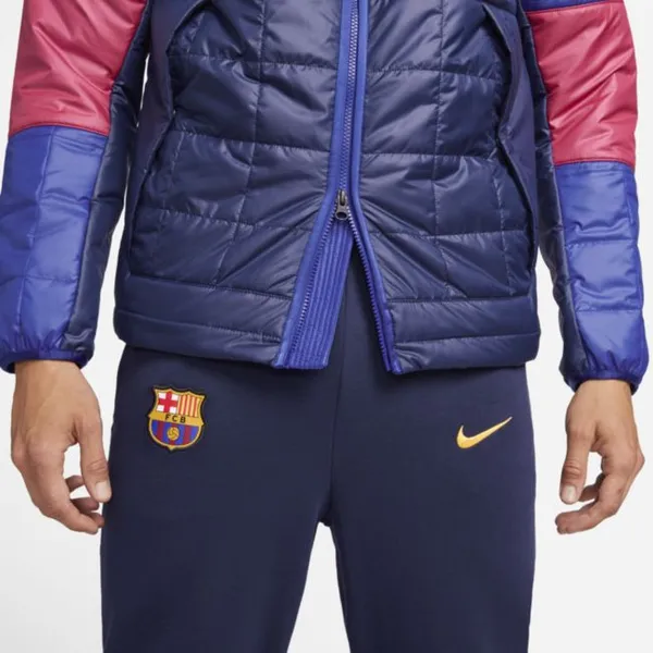 Męska kurtka z dzianiny FC Barcelona Synthetic-Fill - Niebieski