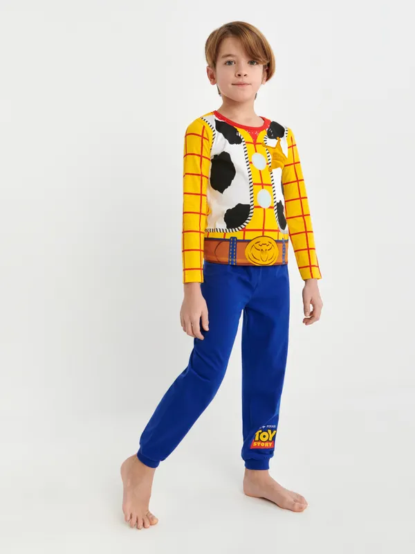 Wygodna, bawełniana piżama imiująca kostium Chudego z Toy Story - wielobarwny