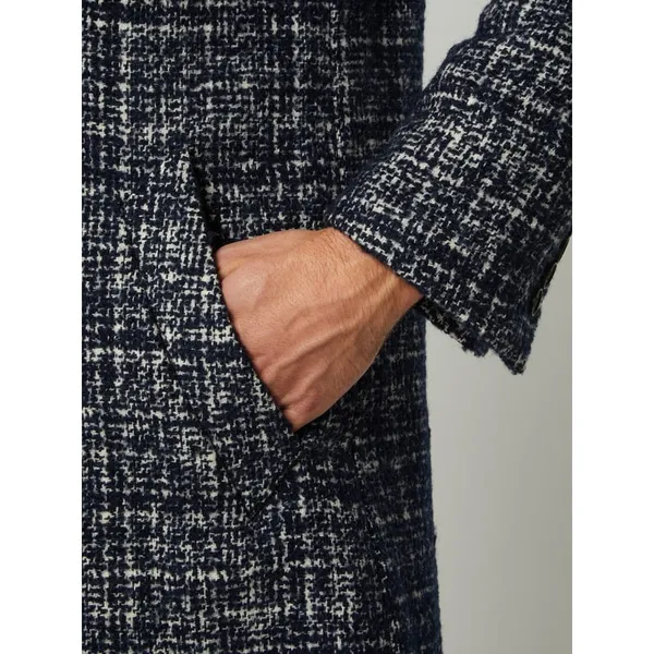 Antony Morato Wełniany płaszcz z tkanym wzorem