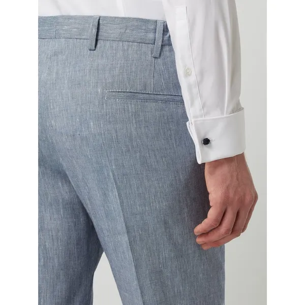 Pierre Cardin Spodnie lniane o kroju slim fit z dodatkiem streczu model ‘Rick’