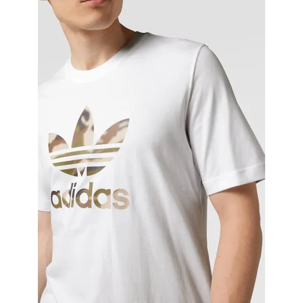 adidas Originals T-shirt z czystej bawełny z nadrukiem z logo