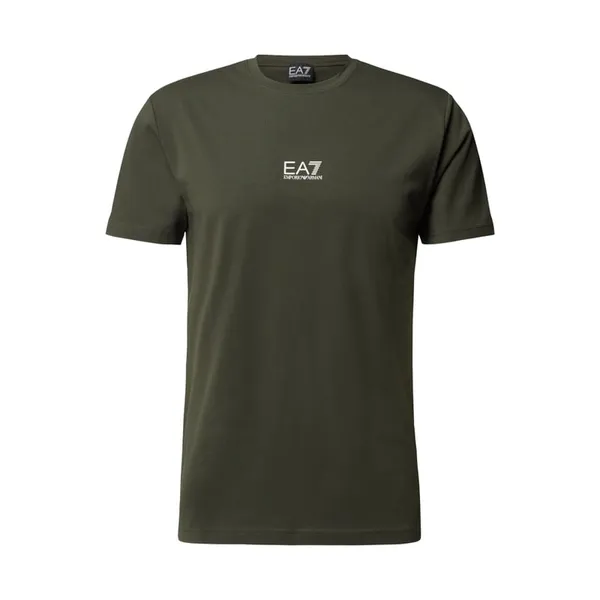 EA7 Emporio Armani T-shirt z nadrukiem z logo w kontrastowym kolorze