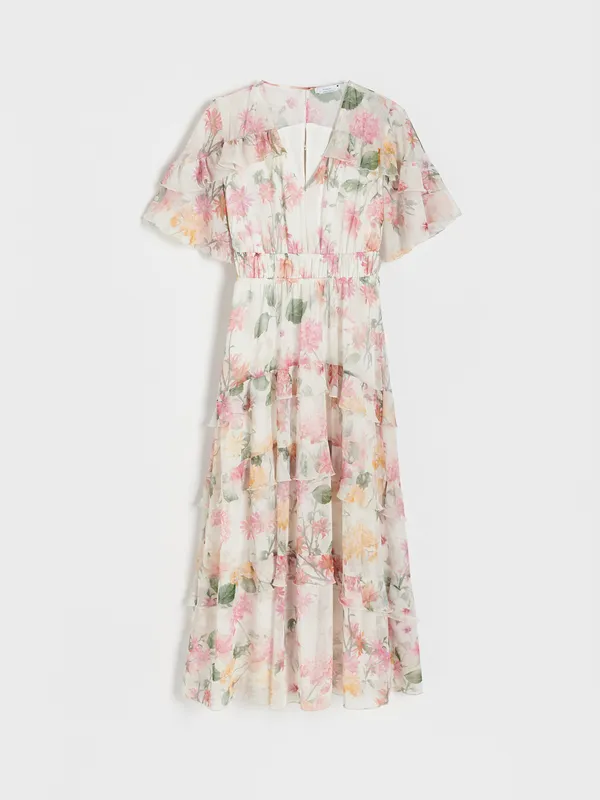 Sukienka maxi w kwiatowy print - Wielobarwny