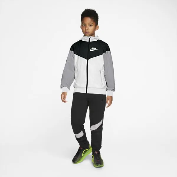 Kurtka dla dużych dzieci (chłopców) Nike Sportswear Windrunner - Biel