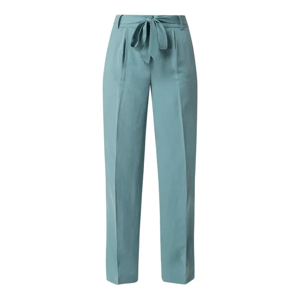 Esprit Collection Spodnie typu paperbag z mieszanki lyocellu i lnu