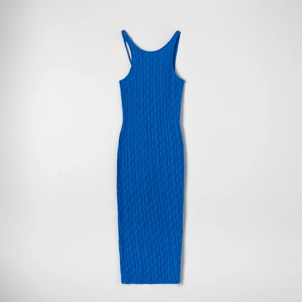 Sukienka maxi ze wzorem - Niebieski