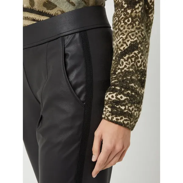 Raffaello Rossi Spodnie typu track pants z imitacji skóry model ‘Candice’
