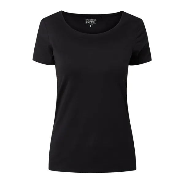 Esprit T-shirt z bawełny ekologicznej i elastanu