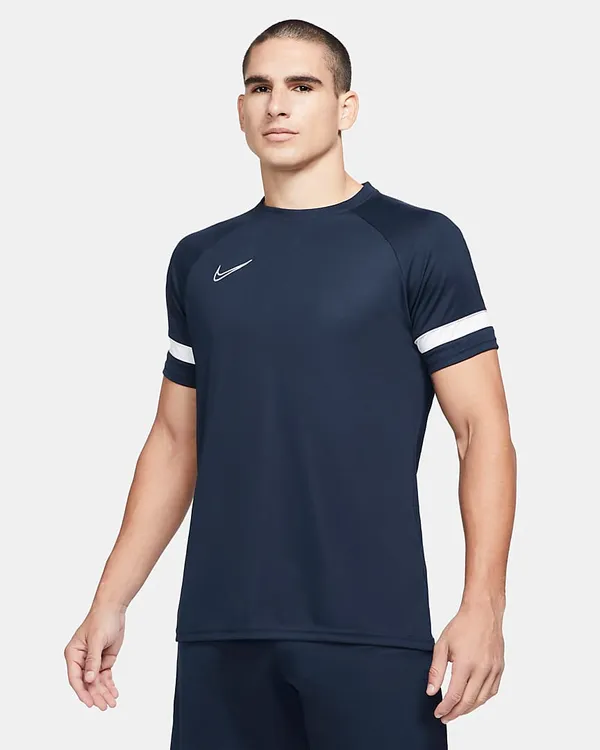 Męska koszulka piłkarska z krótkim rękawem Nike Dri-FIT Academy - Niebieski