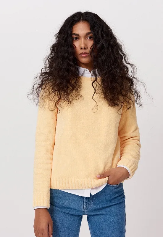 Sweter z szenili - Żółty