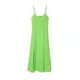 Zielona sukienka midi na ramiączkach