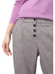 Spodnie - Mom fit - w kolorze beżowym ze wzorem