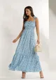Niebieska Sukienka Elrinraya