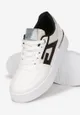 Białe Sznurowane Sneakersy na Płaskiej Grubej Podeszwie Zantea