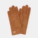 Brązowe rękawiczki - Bordowy