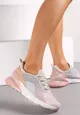 Różowo-Szare Wsuwane Buty Sportowe na Płaskiej Podeszwie Deort