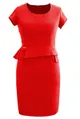 Czerwona sukienka z baskinką