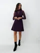 Sukienka mini z koronkową wstawką - Fioletowy